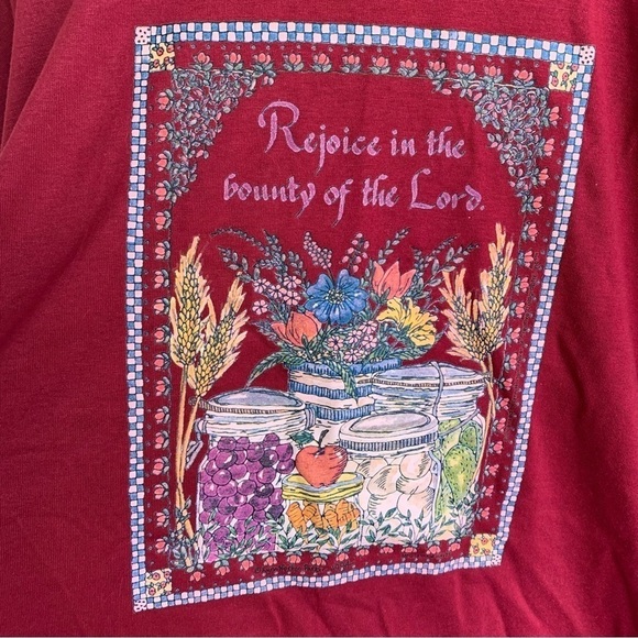Vintage Jesus Tee Shirt 1994 Rejoice in the Bounty of the Lord Size XXL 90s - Picture 1 of 7